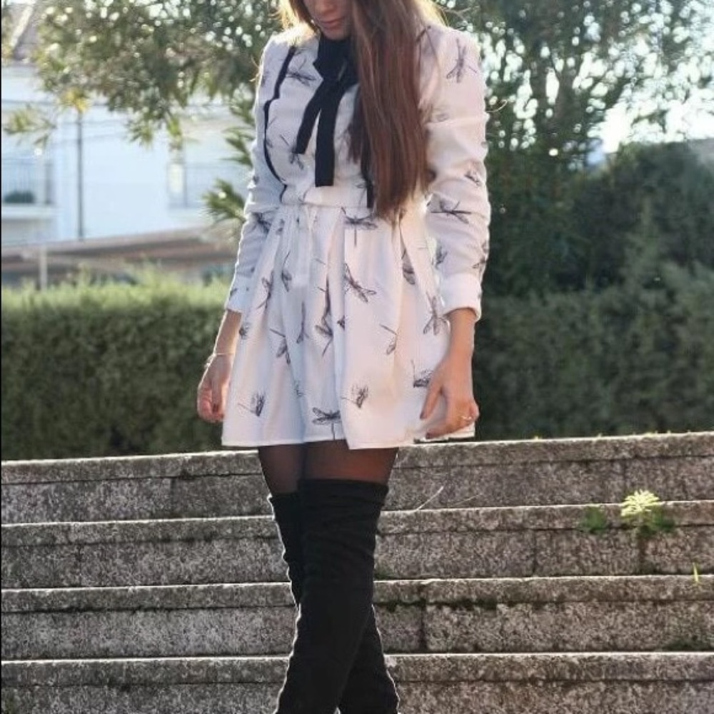 Dragonfly button up dress